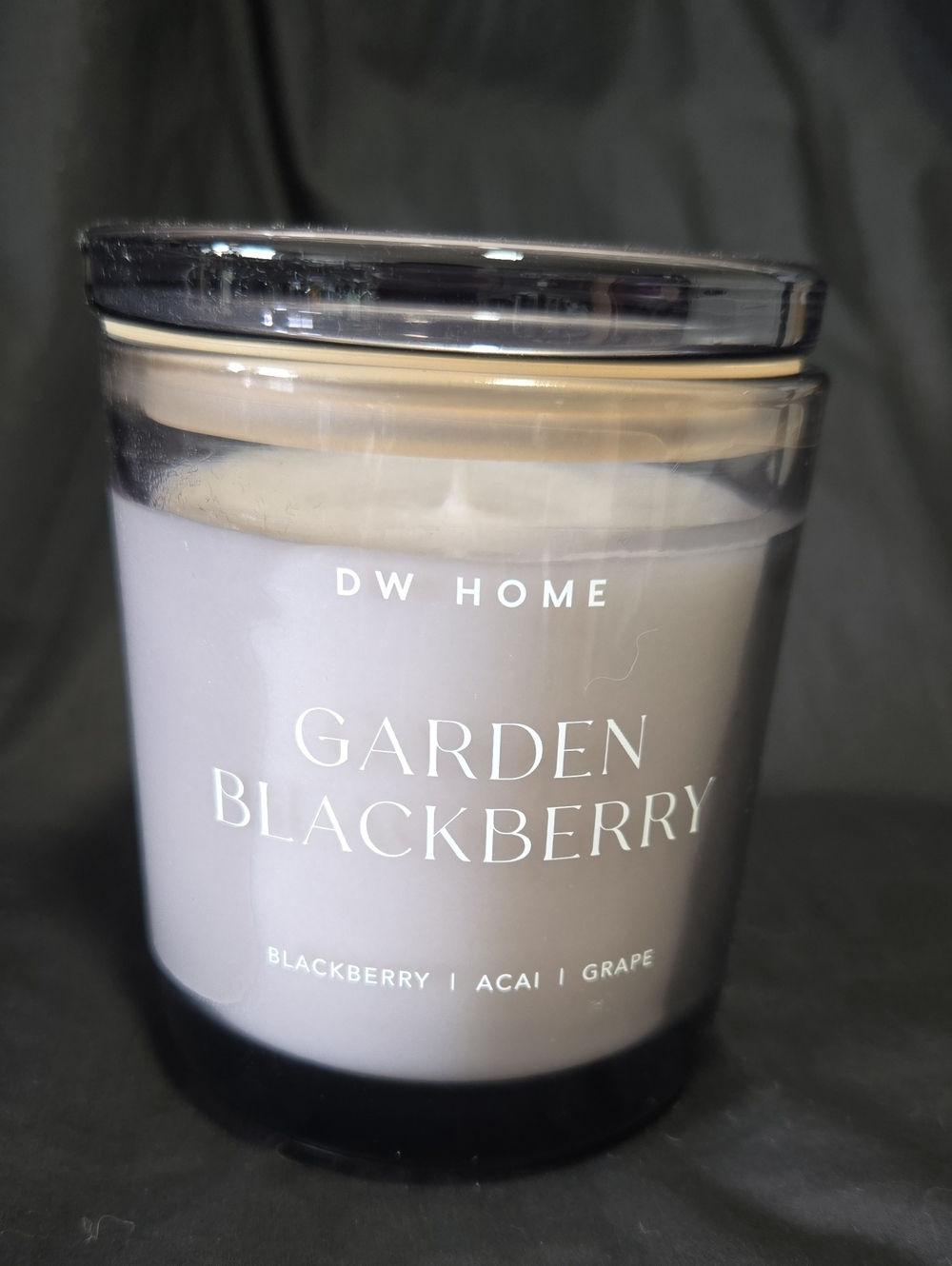 DW Home Garden Blackberry Candle - Light Gray Glass